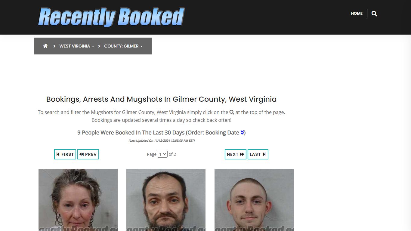 Bookings, Arrests and Mugshots in Gilmer County, West Virginia